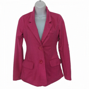 SEDUCTIONS PINK POLY BLEND FITTED BLAZER JACKET SIZE EXTRA-SMALL